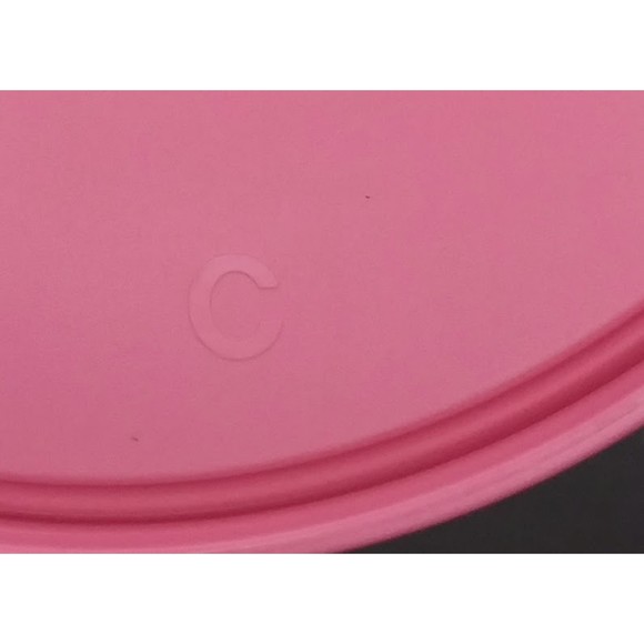 Tupperware Butterfly C Tab Replacement Lid Pink Vintage 6" Round 2541D-2 - Picture 5 of 6